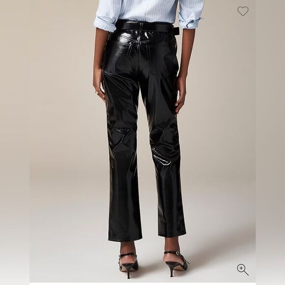 J. Crew Women’s Classic Straight Pant in Faux Leather Size 24 NWT #CC488 - Picture 2 of 8